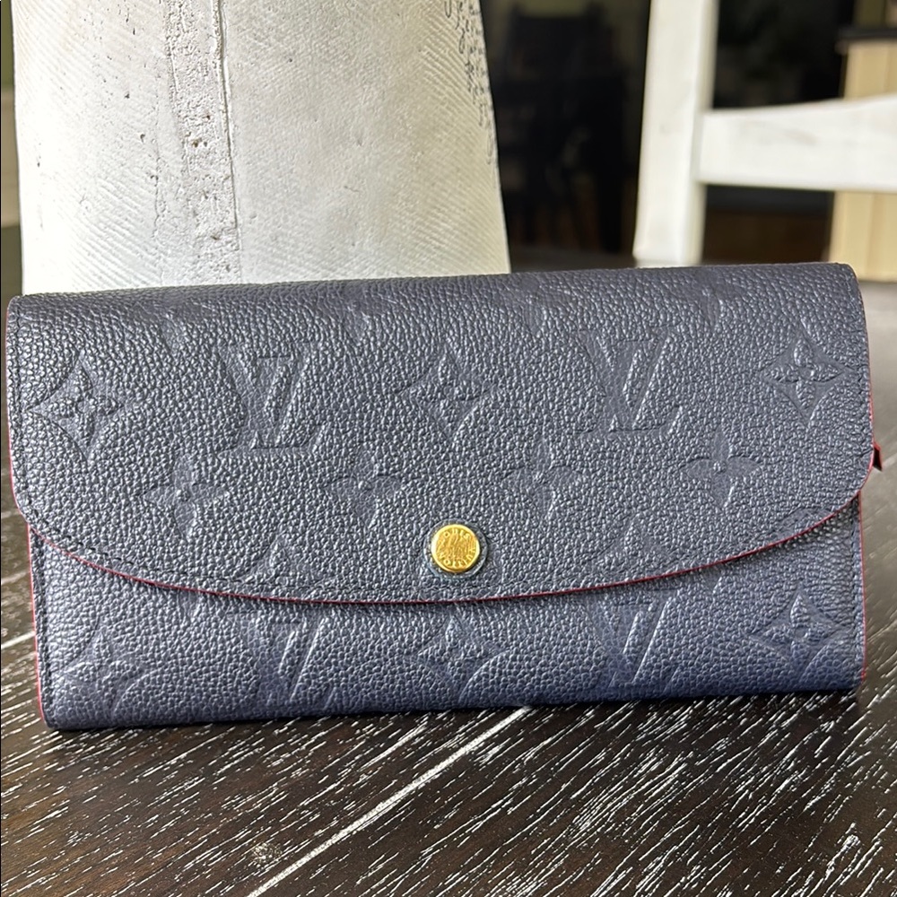 Louis Vuitton Navy empreinte wallet